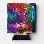 Artsy Rainbow Tiger Dosenkühler (Vorderseite)