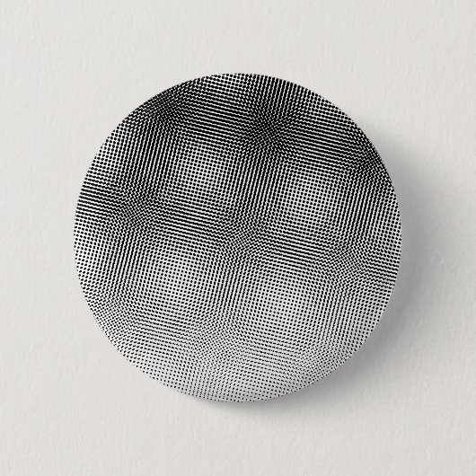 Artsy Schwarz-Weiß-Moiré-Muster Button (Vorderseite)