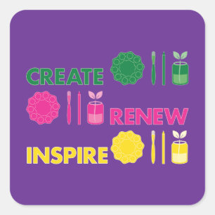 Artsy Spring Knolling Aufkleber