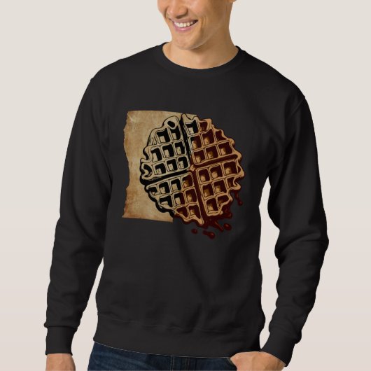 Artsy Waffle Food Hobby Chef Gourmet Sweatshirt (Vorderseite)