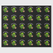 Artsychoke Funny Veggie Artichoke Pun Dark BG Geschenkpapier (Flach)