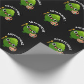 Artsychoke Funny Veggie Artichoke Pun Dark BG Geschenkpapier (Ecke)