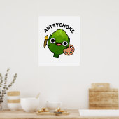 Artsychoke Funny Veggie Artichoke Pun Poster (Küche)