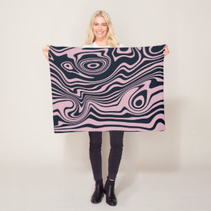 Artwork aus abstraktem Marmor Fleecedecke