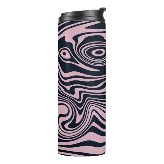 Artwork aus abstraktem Marmor | Thermobecher Thermosbecher (Nach links gedreht)