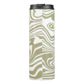 Artwork aus abstraktem Marmor | Thermobecher Thermosbecher (Rückseite)