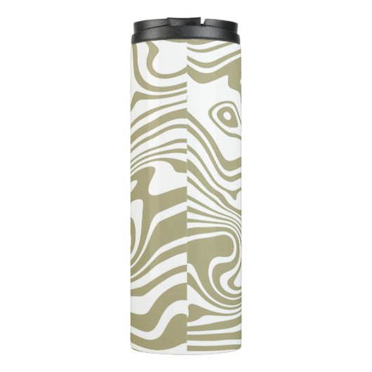 Artwork aus abstraktem Marmor | Thermobecher Thermosbecher (Rückseite)