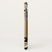 Artwork aus weißer Blume mit Luxus Gold Case-Mate iPhone Hülle (Hinten/Links)
