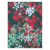 Artwork der Vintagen Roten Wildblumen| Tablettenfi Tischdecke (Vorderseite)