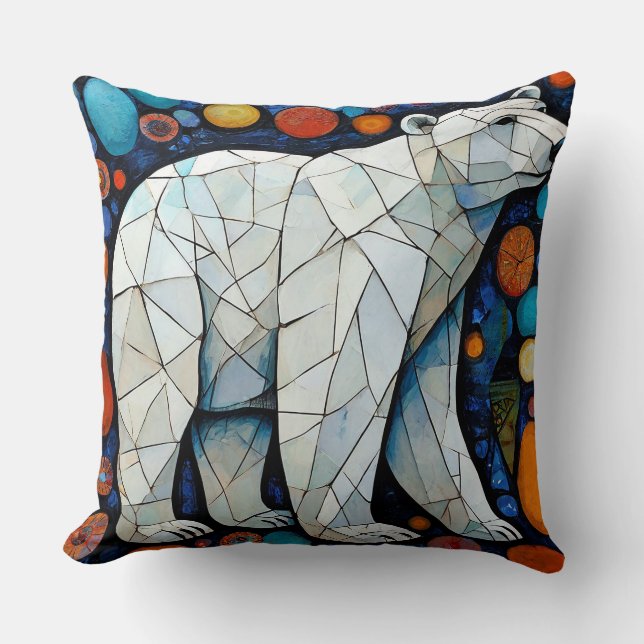 Artwork des geometrischen Polars Kissen (Vorderseite)