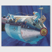 Artwork des NASA Apollo 15 Command Service Module Geschenkpapier (Flach)
