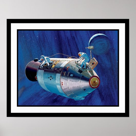 Artwork des NASA Apollo 15 Command Service Module Poster (Vorne)
