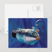Artwork des NASA Apollo 15 Command Service Module Postkarte (Vorne/Hinten)