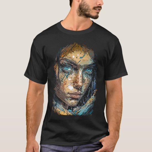 Artwork Fantasy Portrait of a Beautiful Woman with T-Shirt (Vorderseite)
