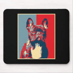 Artwork Frenchie - Vintage Silhouette French Bulld Mousepad