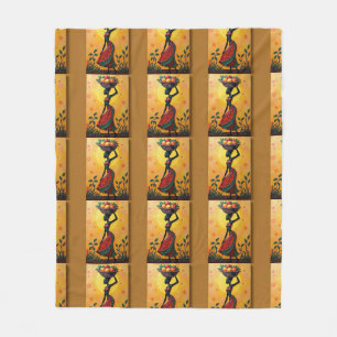 Artwork für die afrikanische Leinwand für die Kiss Fleecedecke