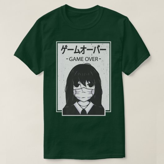 Artwork Game Over Indie Japan Otaku T-Shirt (Design vorne)