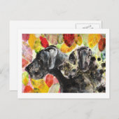 ARtwork Große Dane-Hunde Postkarte (Vorne/Hinten)