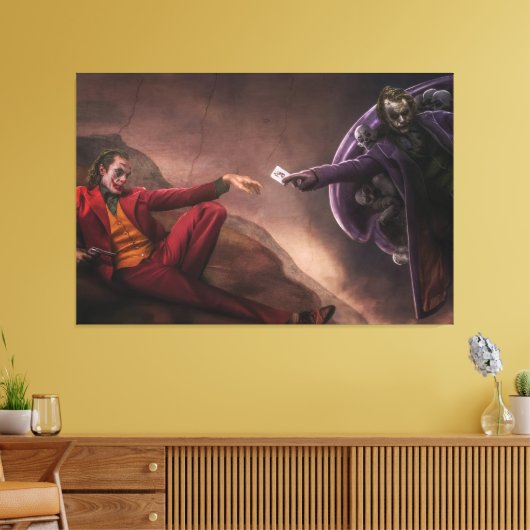 Artwork Joker Premium Wrapped Canvas (Gloss) Leinwanddruck (Insitu (Wohnzimmer))