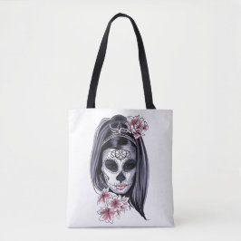 Artwork Maske Make Up Goth Girl Tasche