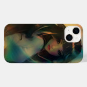 Artwork von Anime Girl umgeben von Rainbow Light Case-Mate iPhone Hülle (Rückseite (Horizontal))