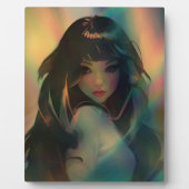 Artwork von Anime Girl umgeben von Rainbow Light Fotoplatte (Vorderseite)