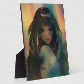 Artwork von Anime Girl umgeben von Rainbow Light Fotoplatte (Seite)