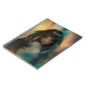 Artwork von Anime Girl umgeben von Rainbow Light Notizblock (Linke Seite)