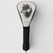 Artwork von Wolf und Bäumen Golf Headcover (Vorderseite)