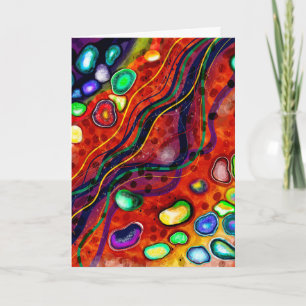 Arty Abstract Farbige Geburtstagskarte Karte