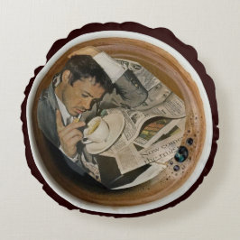 Arty Valentine Gift Collection- Decadent Noir  Rundes Kissen