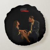 Arty Valentine Gift Collection- Decadent Noir Rundes Kissen (Rückseite)