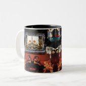 Arty Valentine Gift Collection- Decadent Noir Zweifarbige Tasse (Vorderseite Links)