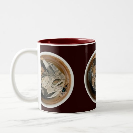 Arty Valentine Gift Collection- Decadent Noir  Zweifarbige Tasse (Links)