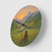 Arty wall clock runde wanduhr (Winkel)