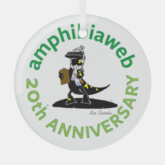 #ArtYourAmphibian2020 - Alex Slavenko Ornament Aus Glas (Vorderseite)