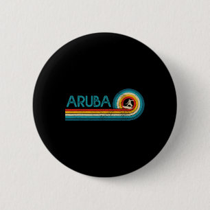 Aru Surf Vintage Strand Surfer Surfen Geschenk Button