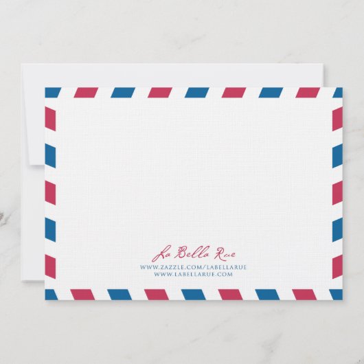 Aruba Air Mail Wedding Save the Date (Rückseite)