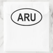 Aruba "ARU" Ovaler Aufkleber (Tasche)