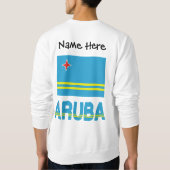 Aruba Aruban Flag Black Personalization Sweatshirt (Rückseite)