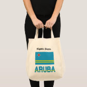 Aruba Aruban Flag Black Personalization Tragetasche (Vorderseite (Produkt))
