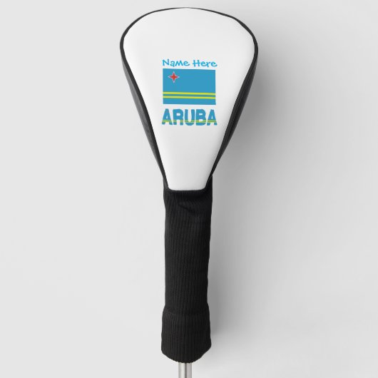 Aruba Aruban Flag Blue Personalisierung Golf Headcover (Vorderseite)