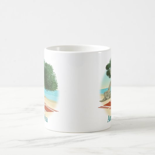 Aruba Beach mit Divi Divi Tree Kaffeetasse (Mittel)