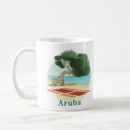 Aruba Beach mit Divi Divi Tree Kaffeetasse