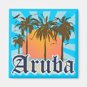 Aruba Beach Sunset Magnet (Vorne)