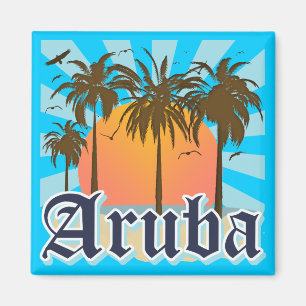 Aruba Beach Sunset Magnet