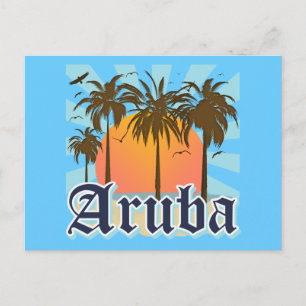 Aruba Beach Sunset Postkarte