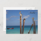 Aruba, Blauer Himmel im Paradies Postkarte (Vorne/Hinten)