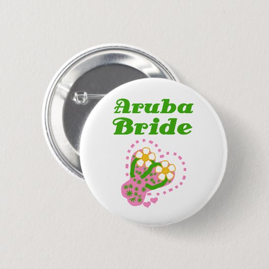 Aruba-Braut Button (Vorne & Hinten)