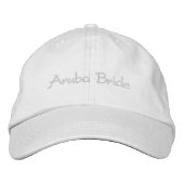 Aruba Bride Baseball Cap Bestickte Kappe (Vorderseite)